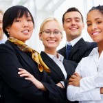 Multi-ethnic business group